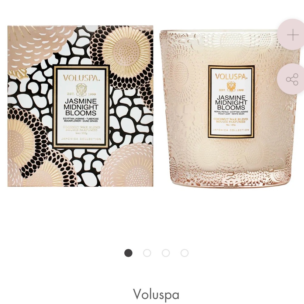 Voluspa NIB Jasmine Midnight Blooms 9oz Candle